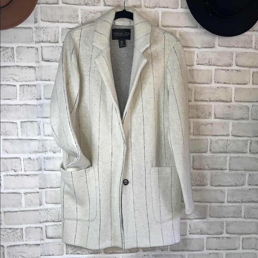 Rachel Zoe Cream Blazer with Tailored Lines